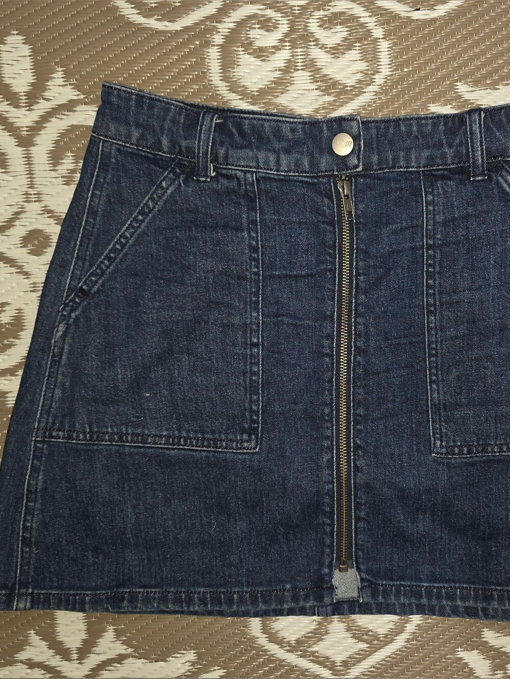 Madewell indigo denim mini skirt